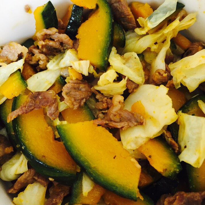 かぼちゃとキャベツの牛肉炒め レシピ 作り方 By 65724125 楽天レシピ